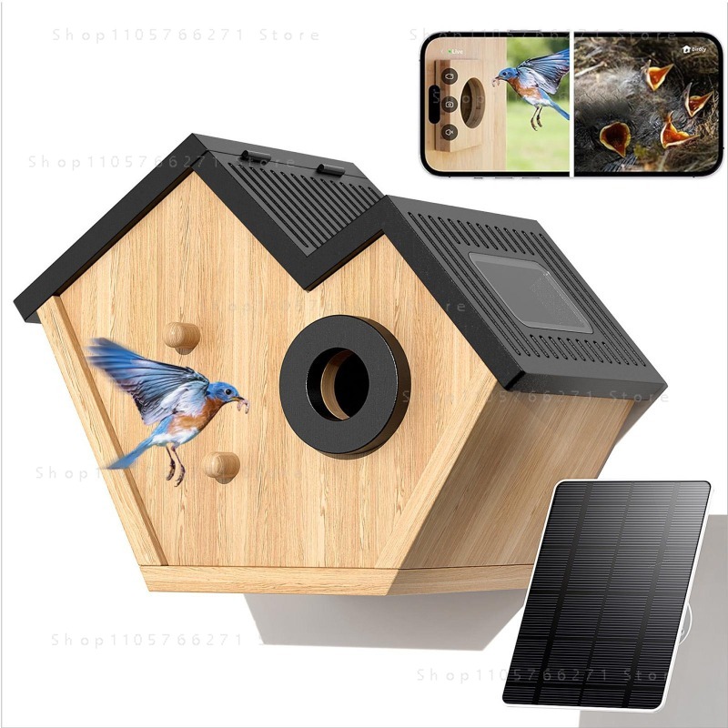 Smart Garden Box - Intelligentes Vogelhaus mit Kamera, solarbetrieben, kabellos,