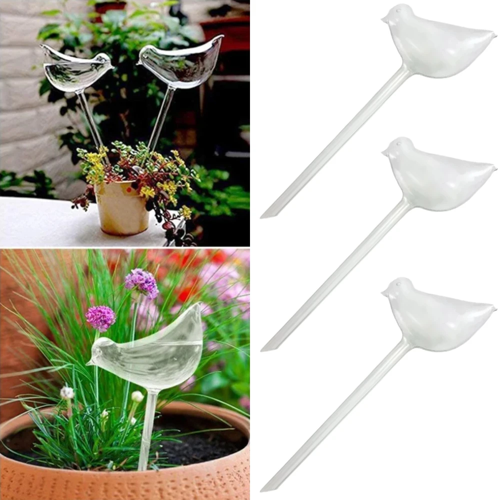 Plant Watering Globe - Vogelförmiges, klares automatisches Blumenbewässerungsgerät, selbstbewässerndes Tropfsystem,