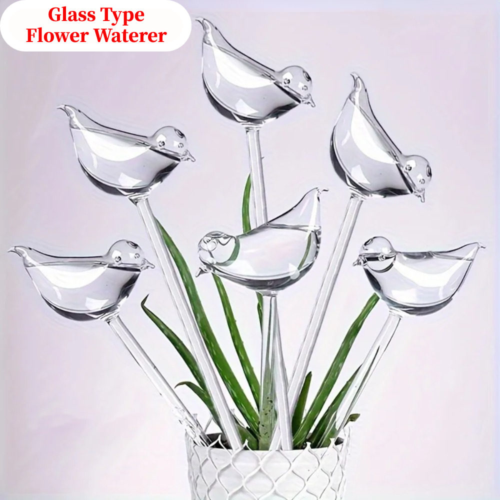 Plant Watering Globe - Automatisches Blumenbewässerungsgerät, Vogelform, Glaskugeln, selbstbewässernd, für