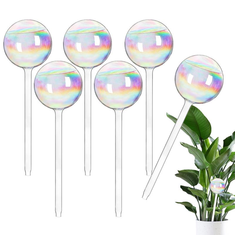 Plant Watering Globe - Automatische Pflanzenbewässerungszwiebeln, Regenbogen-Farbverlauf, Glasbewässerungszwiebeln, automatisches, klares,