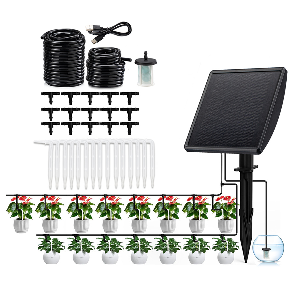 Smart Garden Usa - Solarbetriebene automatische Tropfbewässerungspumpe, intelligentes Bewässerungssystem für
