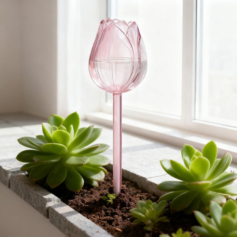 Rosa Tulpen-Pflanzenbewässerun – Plant Watering Globe Bewertung und Preis