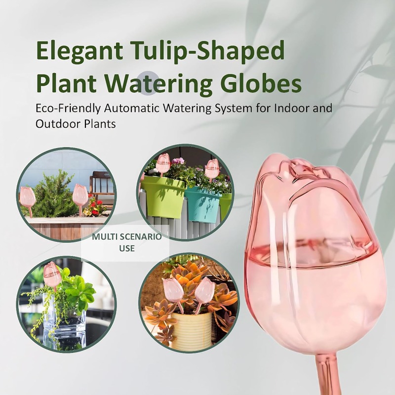 Rosa Tulpen-Pflanzenbewässerun – Plant Watering Globe Bewertung und Preis