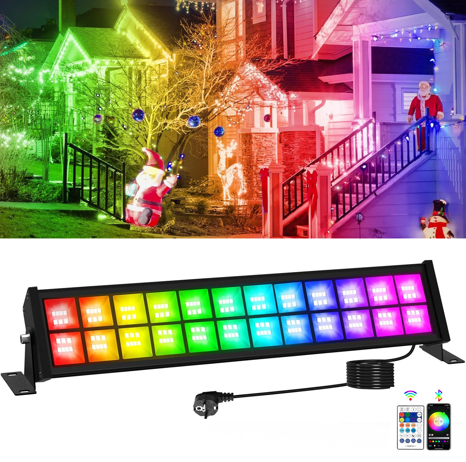 50/72W RGB LED Flutlicht Bar M – Smart Garden Lights Uk Bewertung und Preis
