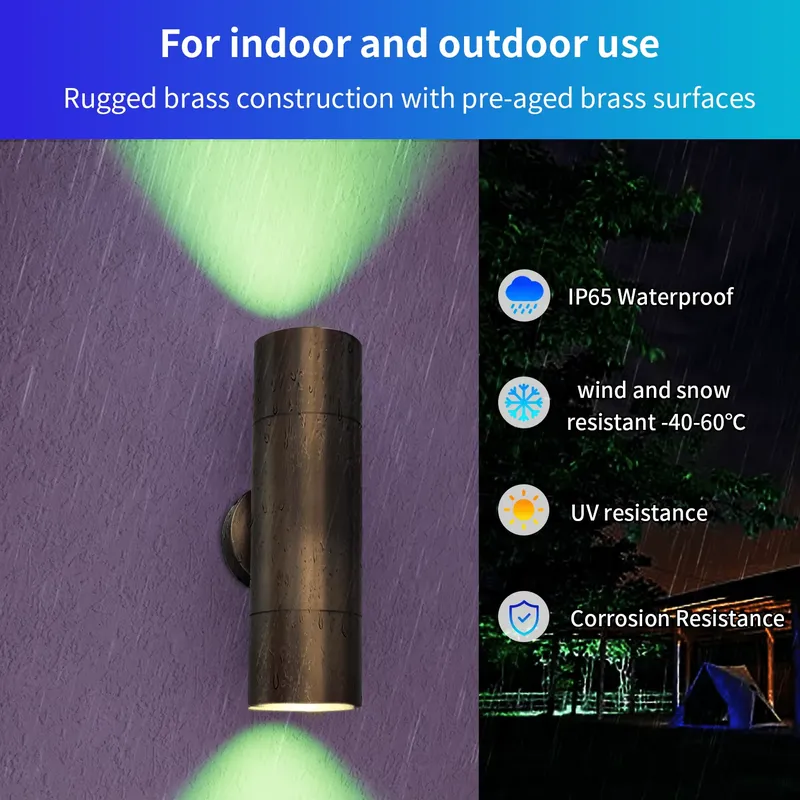 Langlebige Messing-LED-Außenwa – Smart Garden Usa Bewertung und Preis
