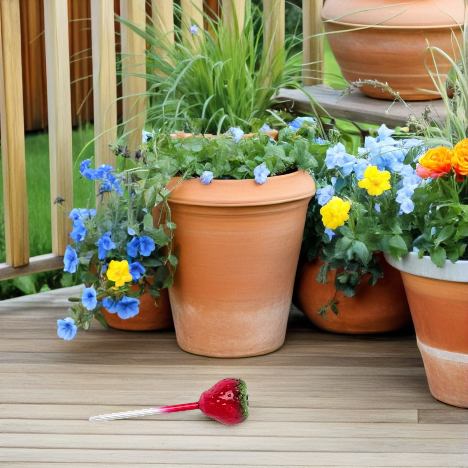 2 Stück Glas-Erdbeer-Pflanzenb – Plant Watering Globe Bewertung und Preis
